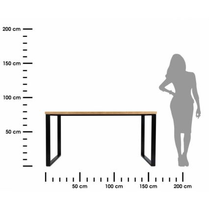 Delovna miza BLAT 160x60 cm črna/rjava