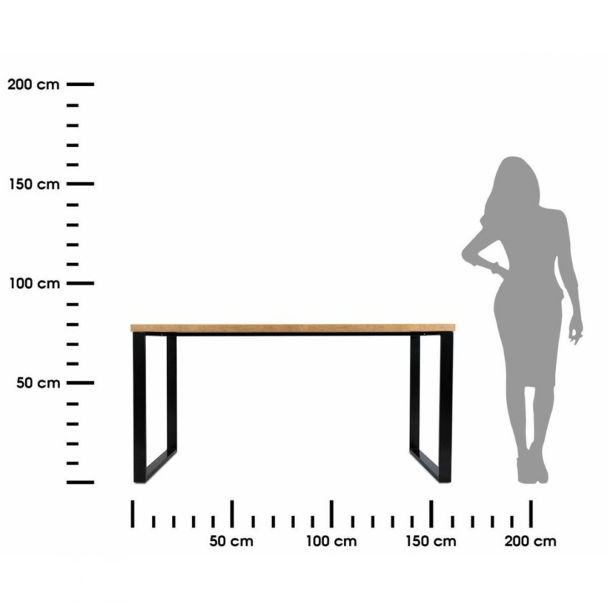 Delovna miza BLAT 160x60 cm črna/rjava