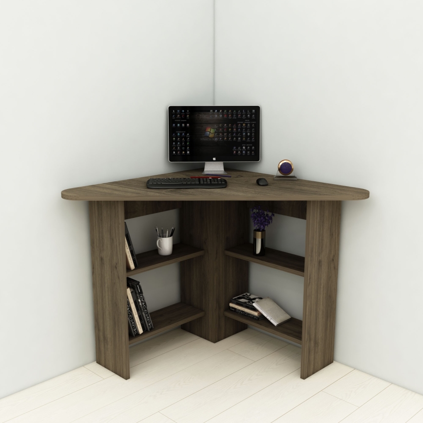 Delovna miza CORNER 73,8x80 cm rjava