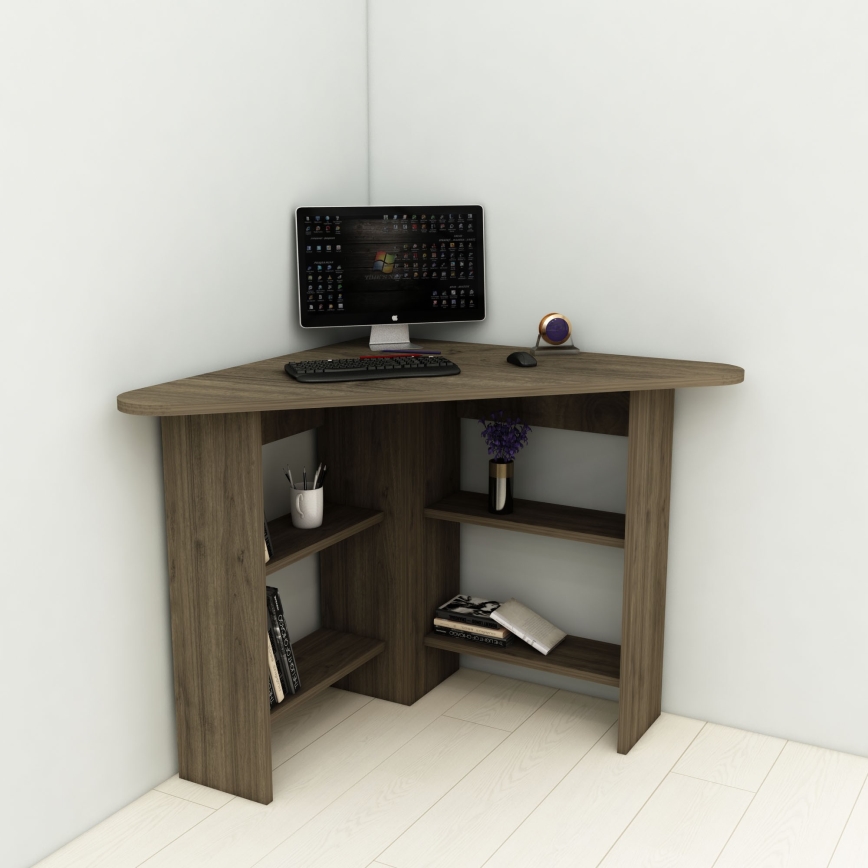Delovna miza CORNER 73,8x80 cm rjava