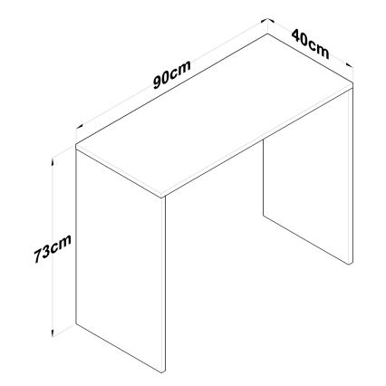 Delovna miza RANI 90x73 cm rjava