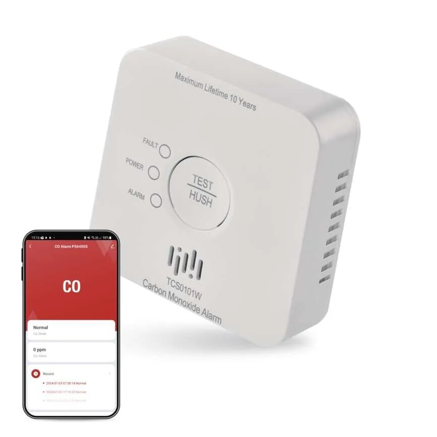 Detektor ogljikovega monoksida GoSmart 2xAA Wi-Fi Tuya