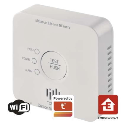 Detektor ogljikovega monoksida GoSmart 2xAA Wi-Fi Tuya