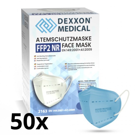 DEXXON MEDICAL Zaščitna maska FFP2 NR pacific modra 50 kom.