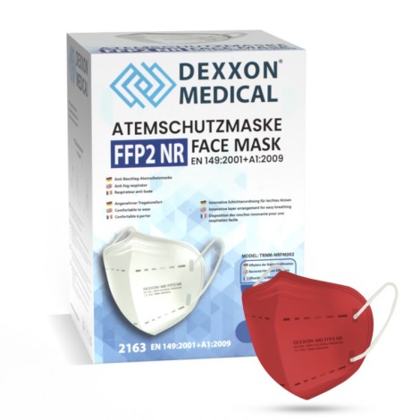 DEXXON MEDICAL Zaščitna maska FFP2 NR rdeča 1 kom.