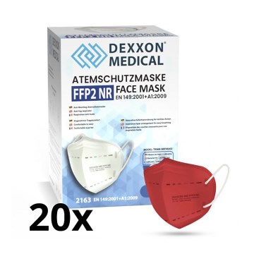 DEXXON MEDICAL Zaščitna maska FFP2 NR rdeča 20 kom.