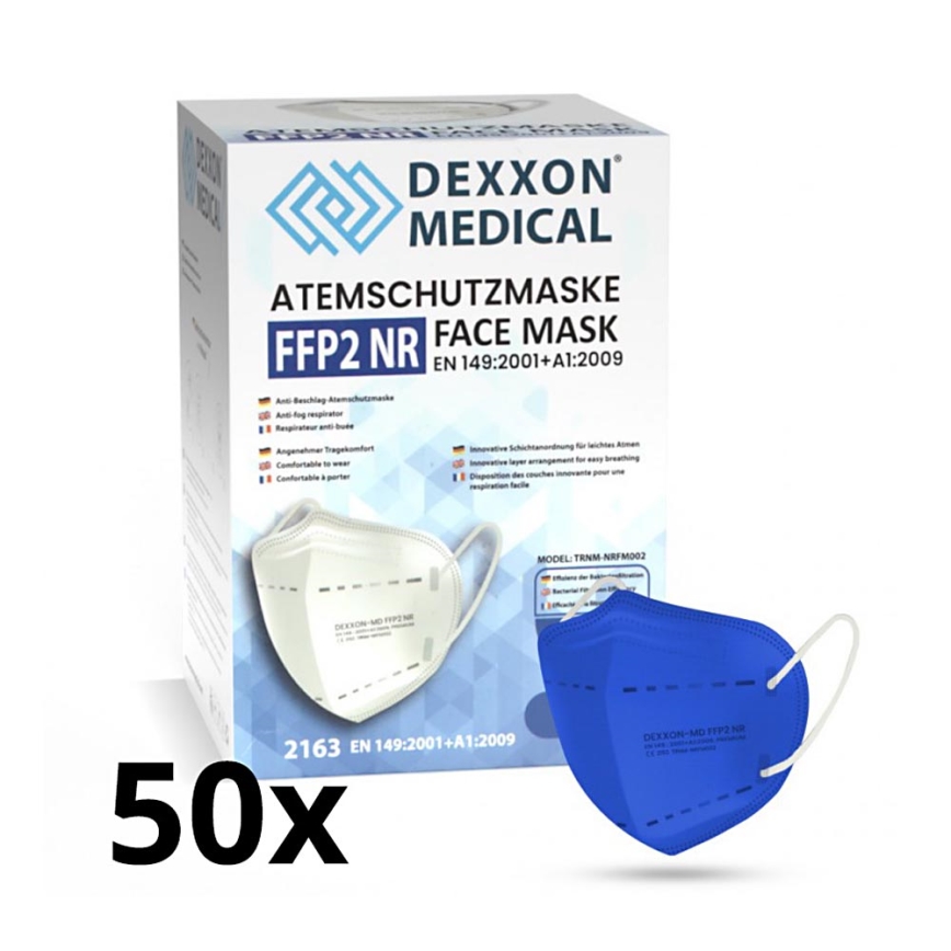 DEXXON MEDICAL Zaščitna maska FFP2 NR temno modra 50 kom.