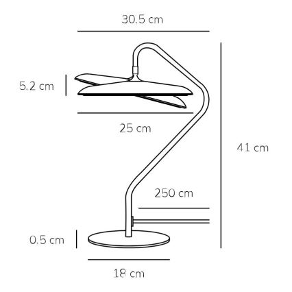 DFTP by Nordlux - LED namizna svetilka ARTIST LED/15W/230V črna
