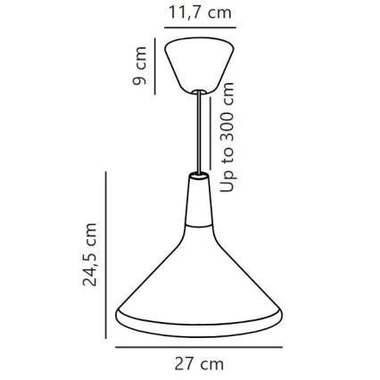 DFTP by Nordlux - Lestenec na vrvici NORI 1xE27/40W/230V