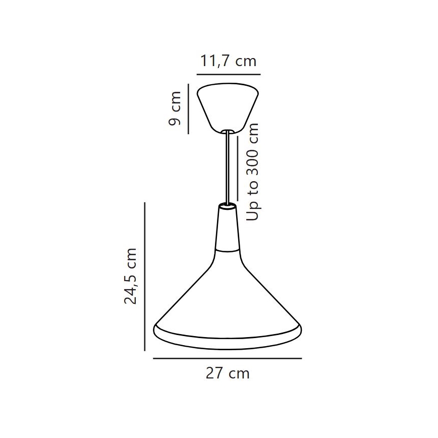 DFTP by Nordlux - Lestenec na vrvici NORI 1xE27/40W/230V