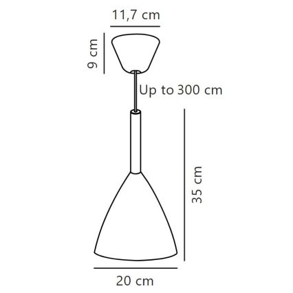 DFTP by Nordlux - Lestenec na vrvici PURE 1xE27/40W/230V pr. 20 cm bela/pepel
