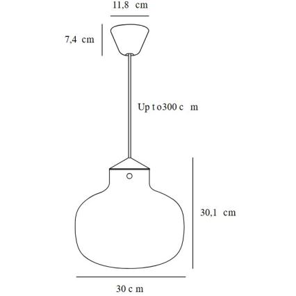 DFTP by Nordlux - Lestenec na vrvici RAITO 1xE27/25W/230V