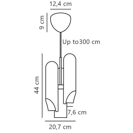DFTP by Nordlux - Lestenec na vrvici ROCHELLE 3xGU10/15W/230V