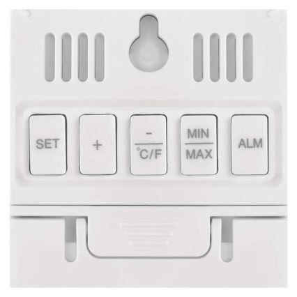Digitalni termometer z merilnikom vlage, 2xAAA, bel