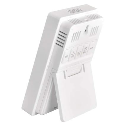 Digitalni termometer z merilnikom vlage 2xAAA bel