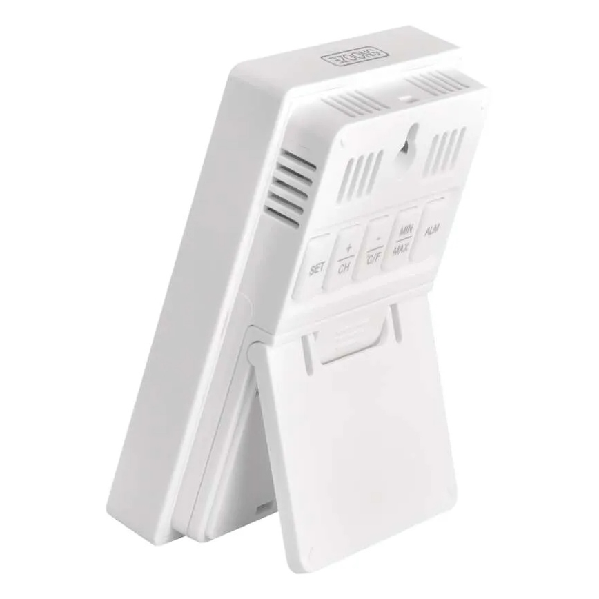 Digitalni termometer z merilnikom vlage 2xAAA bel