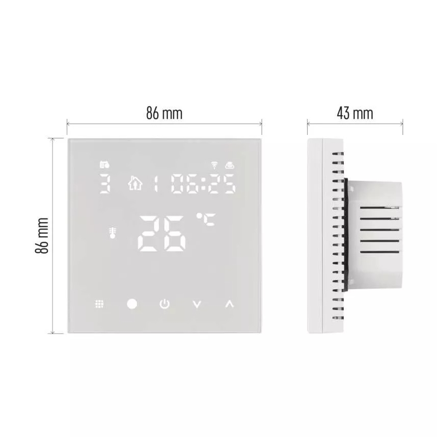 Digitalni termostat za talno ogrevanje GoSmart 230V/16A Wi-Fi Tuya