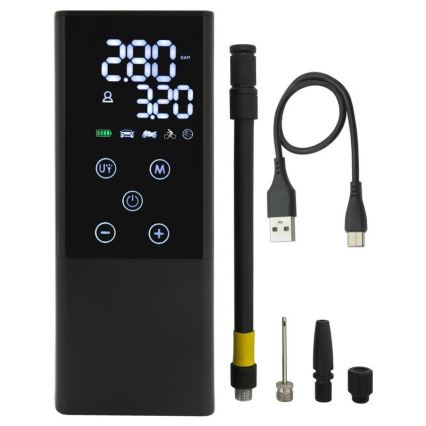 Digitalni žepni kompresor 4000 mAh 5V črna
