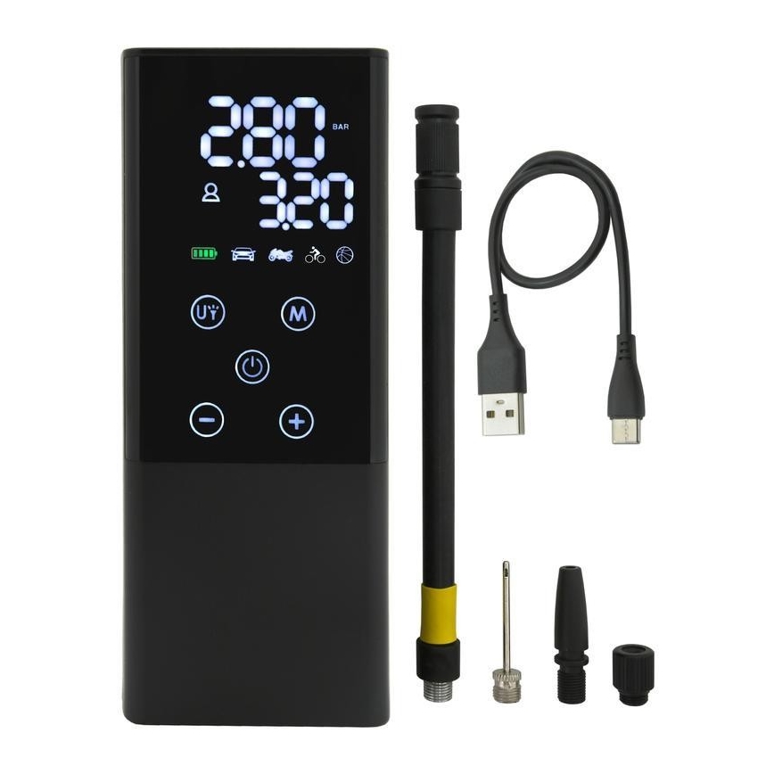 Digitalni žepni kompresor 4000 mAh 5V črna