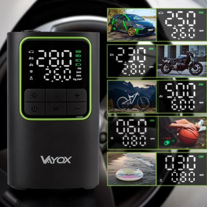 Digitalni žepni kompresor 5V 4000 mAh črn