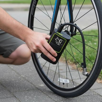 Digitalni žepni kompresor 5V 4000 mAh črn