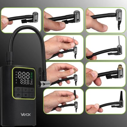 Digitalni žepni kompresor 5V 4000 mAh črn