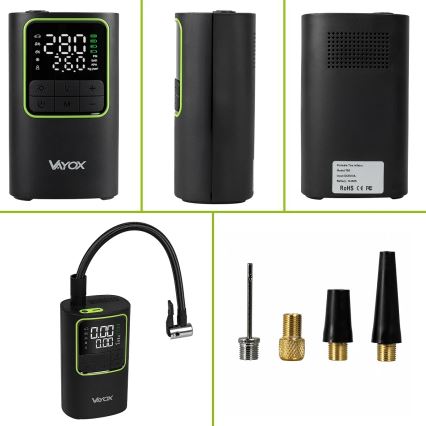 Digitalni žepni kompresor 5V 4000 mAh črn