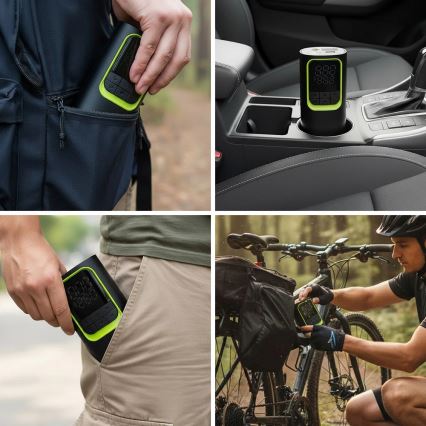 Digitalni žepni kompresor 5V 8000 mAh črn