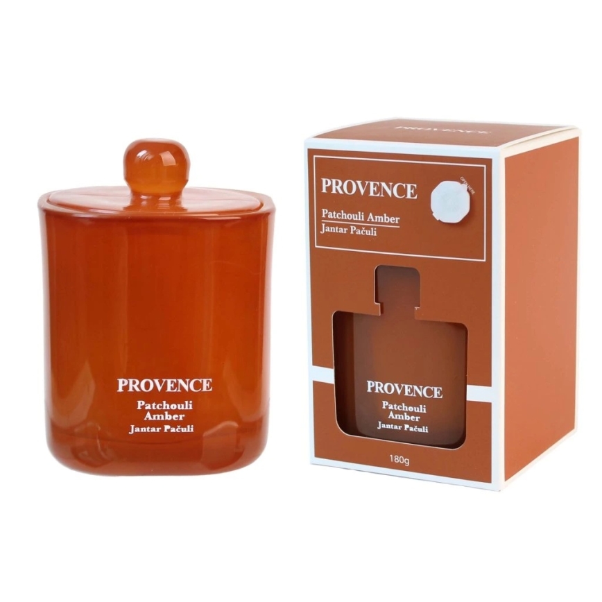 Dišeča sveča PATCHOULI JANTAR 180 g 25 ur.