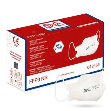 DNA Respirator FFP3 NR CE 2163 medicinski 25 kom.