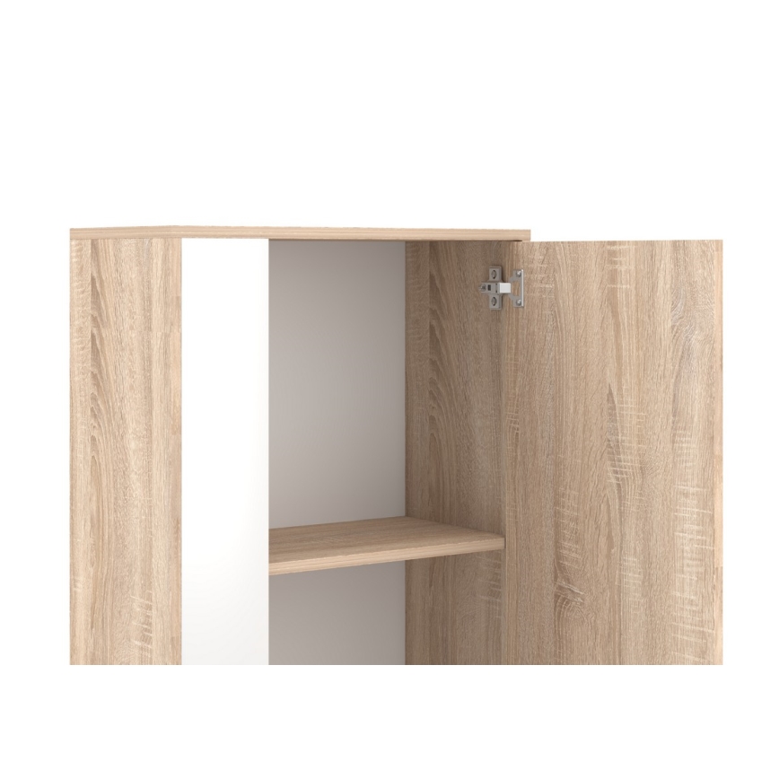 Dnevna stena BRICK, hrast Sonoma/bela