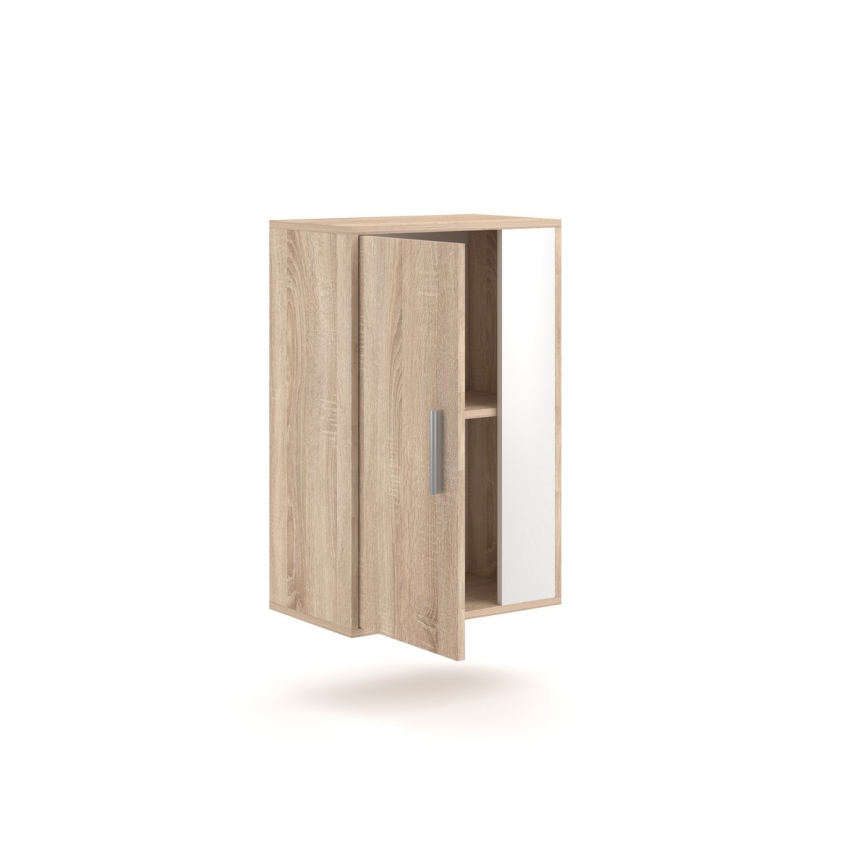 Dnevna stena BRICK, hrast Sonoma/bela