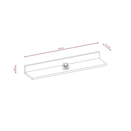 Dnevna stena BRICK, hrast Sonoma/bela