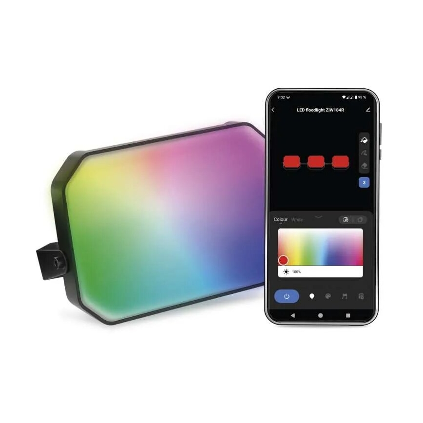 LED RGBIC Zatemnitveni zunanji reflektor GoSmart - dodatek LED/4W/230V 3000-6500K IP65 Wi-Fi Tuya