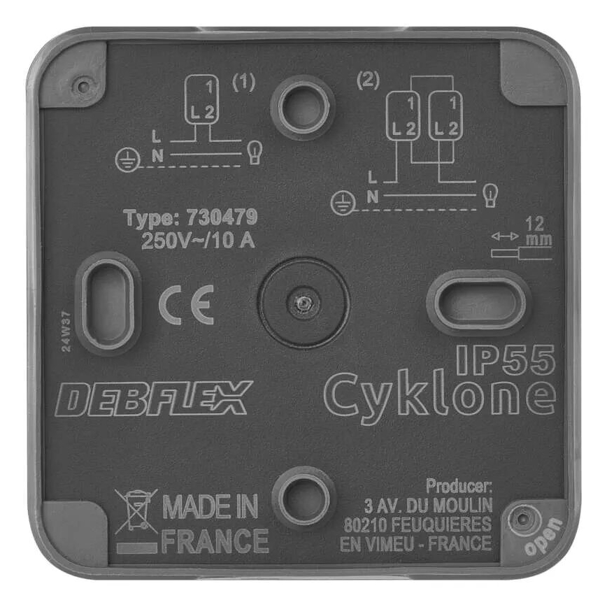 Domače stikalo izmenično 250V/10A IP55