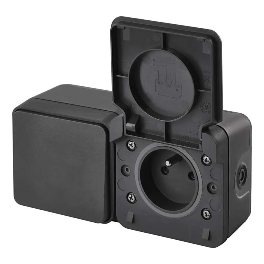 Domače stikalo izmenično z vtičnico 250V/16A IP55