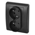 Double home vtičnica 250V/16A antracit