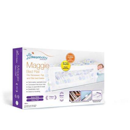 Dreambaby - Varnostna pregrada za posteljo MAGGIE 110x50 cm