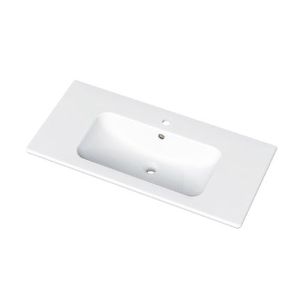 Dřevojas - Kopalniška omarica z umivalnikom BANO 100x47 cm hrast/bela