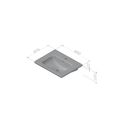 Dřevojas - Kopalniška omarica z umivalnikom BANO 60x47 cm temni hrast/bela