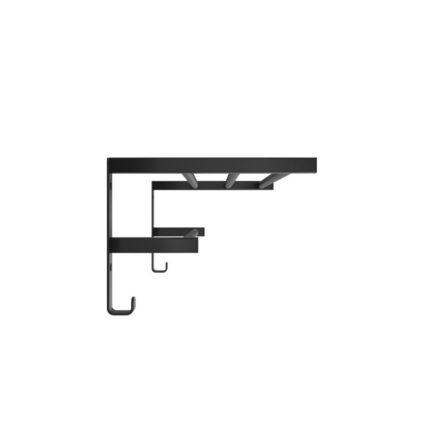 Držalo za brisače za kopalniški radiator HF SHEFFIELD 52x25,6 cm črno