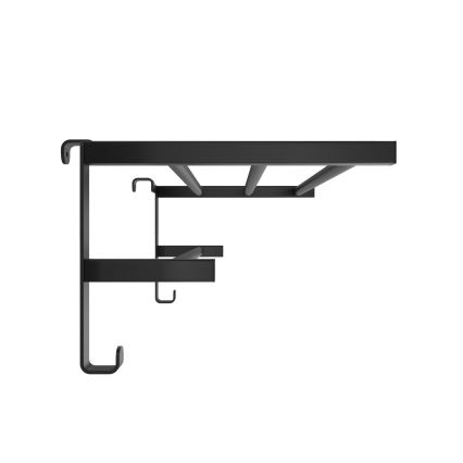 Držalo za brisače za kopalniški radiator HF SHEFFIELD 52x28,4 cm črne barve