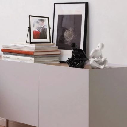 Držalo za knjige 17,5x13x14 cm črno/belo