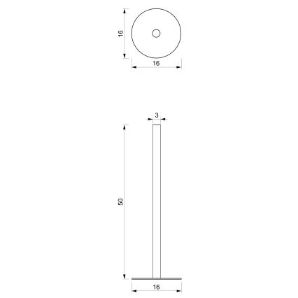 Držalo za toaletni papir 51 cm belo