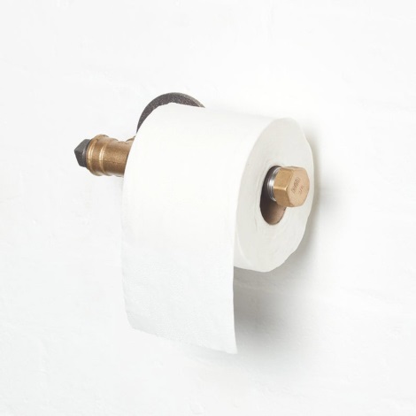Držalo za toaletni papir BORURAF 8x22 cm črna/zlata