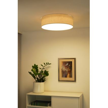 Duolla - LED Stropna svetilka CORTINA LED/26W/230V pr. 30 cm 4000K krem barva