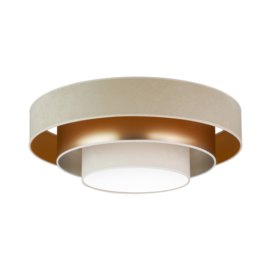 Duolla - LED Stropna svetilka LUNETA LED/26W/230V pr. 60 cm 4000K bež/zlata/krem barva