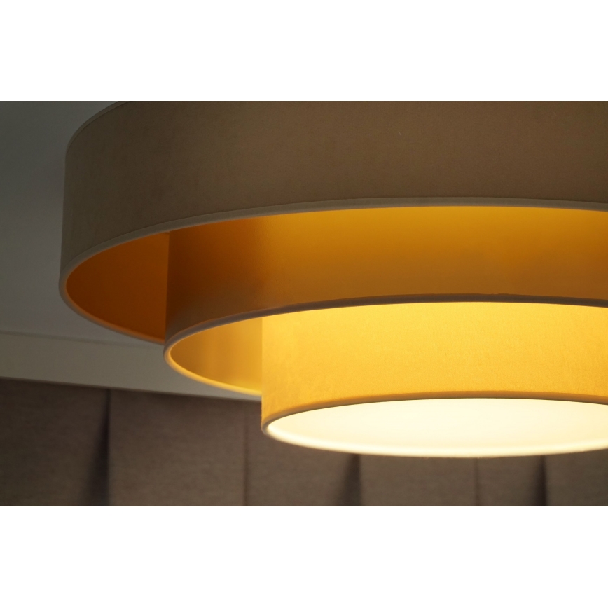Duolla - LED Stropna svetilka LUNETA LED/26W/230V pr. 60 cm 4000K bež/zlata/krem barva