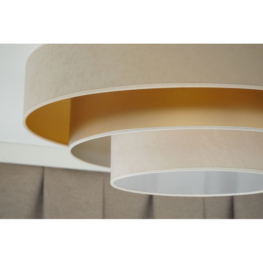 Duolla - LED Stropna svetilka LUNETA LED/26W/230V pr. 60 cm 4000K bež/zlata/krem barva