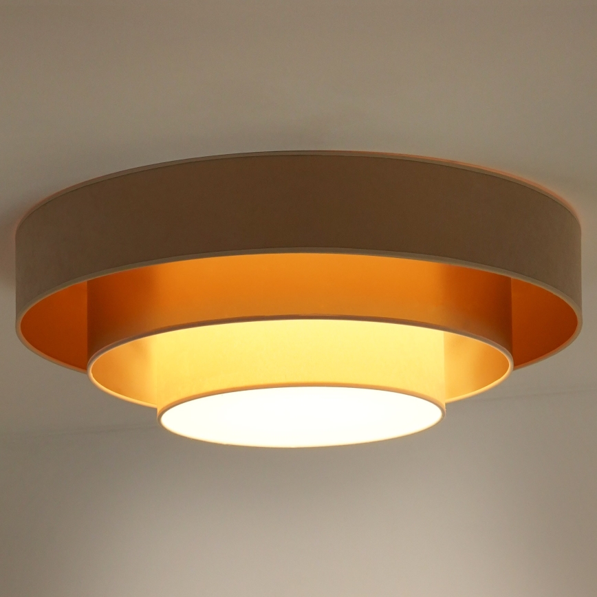 Duolla - LED Stropna svetilka LUNETA LED/26W/230V pr. 60 cm 4000K bež/zlata/krem barva